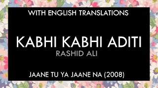 Kabhi Kabhi Aditi Lyrics  With English Translation [upl. by Stricklan]