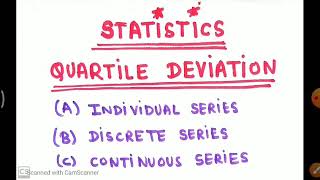 Statistics  QUARTILE DEVIATION  Individual  Discrete  Continuous Series  All Methods [upl. by Gilda35]