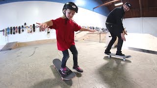 HOW TO TEACH A KID TO SKATEBOARD [upl. by Aihsenal324]