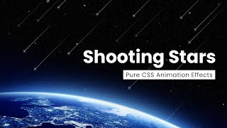 Pure CSS Shooting Star Animation Effect  CSS Only [upl. by Alderman334]