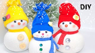 DIY How to Make an Adorable Snowman with a Sock [upl. by Kean]