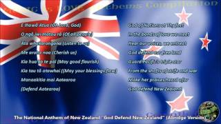 New Zealand National Anthem with music vocal and lyrics MāoriEnglish ABRIDGE VERSION [upl. by Paulette]