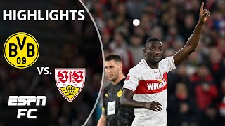 Stuttgart vs Borussia Dortmund  Bundesliga Highlights  ESPN FC [upl. by Htide]