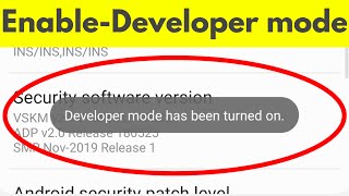 How To Enable Developer Options For All Samsung MobileUnlock Developer Mode Settings [upl. by Kentiggerma]