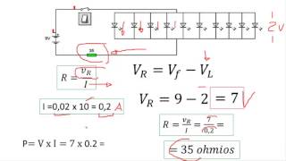 Calculo resistencia LED en Paralelo [upl. by Eirrod]