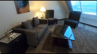 Luxor Las Vegas Room Tour Pyramid Premium Corner Two Queen Suite [upl. by Anawad]