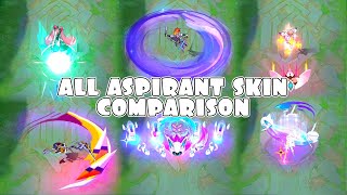 MLBB All 6 Aspirant Skin Comparison [upl. by Ykcaj]