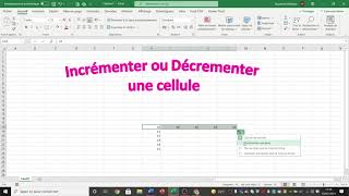 Incrémenter ou décrémenter sur Excel [upl. by Hoover]