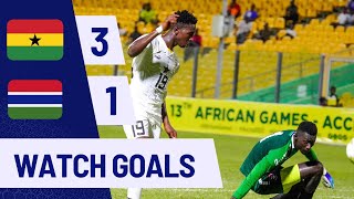 GHANA VS GAMBIA31ALL AFRICA GAMESGOALSampHIGHLIGHTS [upl. by Nnaeirb8]