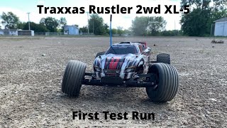 TRAXXAS  RUSTLER 2WD XL5 FIRST TEST RUN [upl. by Suissac427]