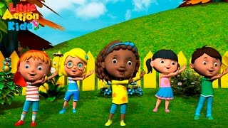 Kids Kindergarten Songs Playlist  Sing amp Dance Along With Little Action Kids [upl. by Alarice939]