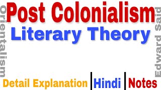 Postcolonialism Literary theory and criticism in Literature [upl. by Panthia677]