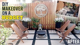 DIY BACKYARD PATIO MAKEOVER ON A BUGET  SMALL SIDE PAVER FROM START TO FINISH  DIY PATIO PAVERS [upl. by Hathaway]