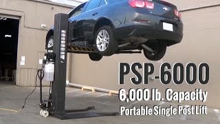 Atlas® PSP6000  6000 lb Portable Single Post Lift [upl. by Binette]