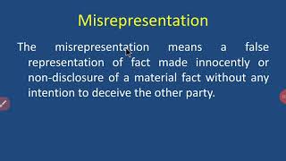 Misrepresentation [upl. by Mohsen]