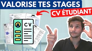 ✅ CV Étudiant les STAGES  Tuto CV 5 📝 [upl. by Katalin]