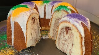 How to make a Cream cheese King cake Pound cake from scratch [upl. by Emylee99]