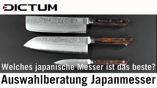 Auswahlberatung Japanmesser  Welches japanische Messer kaufen DICTUM [upl. by Anileuqcaj]