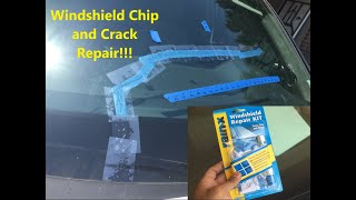 RainX Windshield Repair Kit on a Chip  Long Crack [upl. by Aisile]