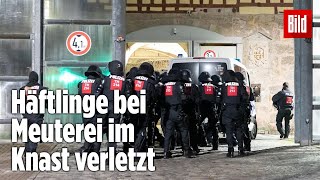 Gefängnismeuterei Polizei stürmt Knast in Thüringen  JVA Untermaßfeld [upl. by Ffilc]