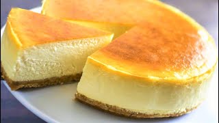 Simple New York Style Cheese Cake  Cheesecake Recipe Easy [upl. by Esyahc540]