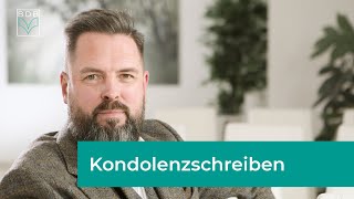 Kondolenzschreiben  Im Trauerfall die richtigen Worte finden [upl. by Linell169]