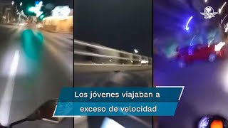 Chica que viajaba en motocicleta transmitió en vivo su propio choque donde después murió [upl. by Ludvig]