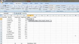 How to Compute Heating and Cooling Degree Days in Excel [upl. by Niltak892]