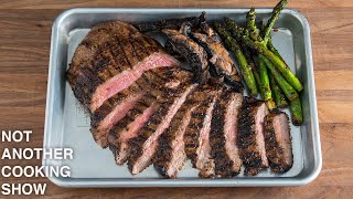 how to MARINATE and GRILL the PERFECT FLANK STEAK [upl. by Bultman407]