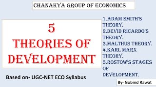 Growth amp dev1Five important Theories of growth and development for UGCNET Econby Gobind Rawat [upl. by Haeckel]