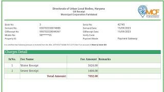 How to pay water bill amp Sewer bill of municipal Corporation Faridabad MCF [upl. by Enywad]