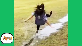 Slip Slide and FAIL 😂  Funniest Fails  AFV 2020 [upl. by Eneroc]