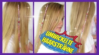 ♥ mit Garn bunt umwickelte Haarsträhne ☮Urlaubshaarsträhne HAIRWRAP♥Sommerfrisur für Mädchen  maVie [upl. by Halpern]