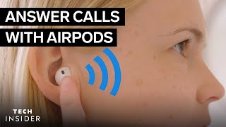 How To Answer A Call With AirPods [upl. by Donell]