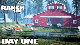 Building The Best Ranch Ever Day One  Ranch Simulator Gameplay  E01 [upl. by Ilwain646]